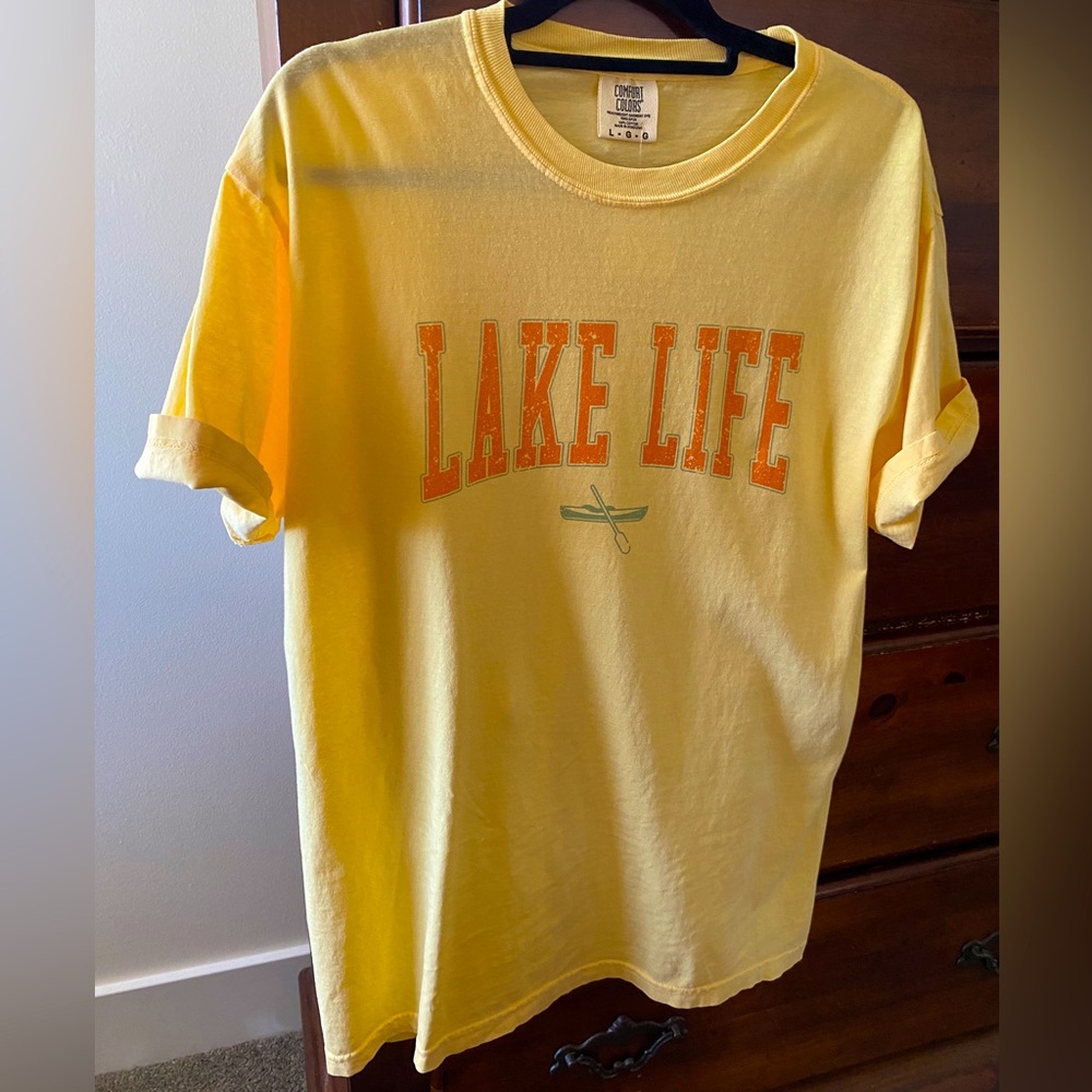 Lake Life Yellow Tee Shirt